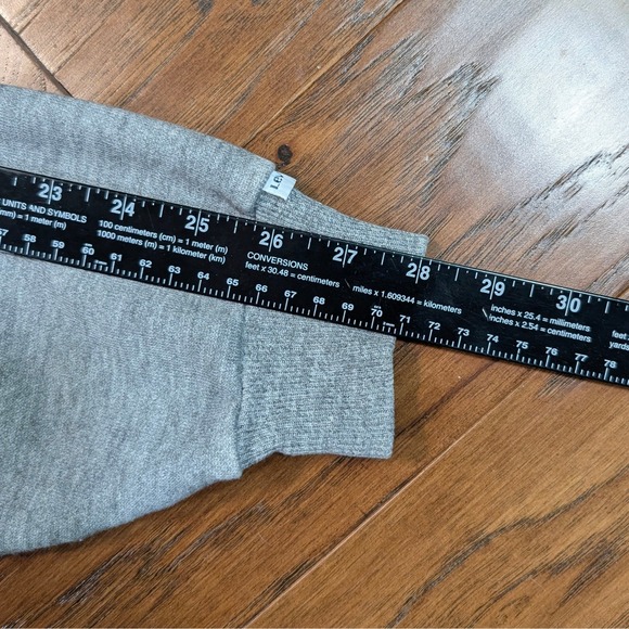 Vintage Levis Raglan Sweatshirt XL 24x24 Heather Gray Tricolor Logo Patch - Picture 9 of 13